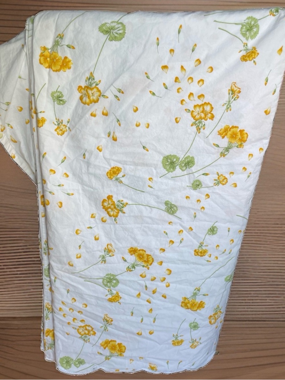 Schweitzer white yellow floral duvet cover, King